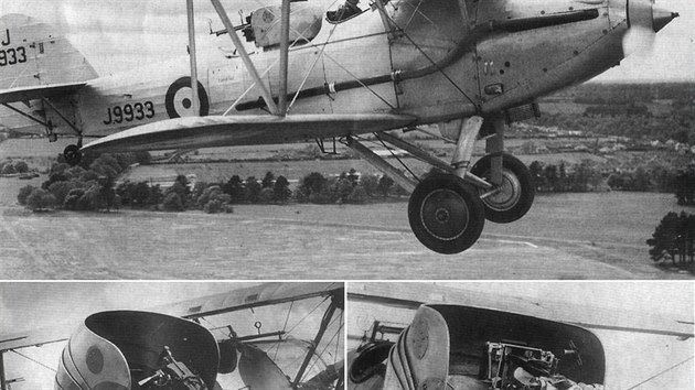 Sthac dvojplonk Hawker Demon v proveden s neobvyklou steleckou v