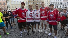 Nové dresy hokejistů HC Olomouc. Nové dresy hokejistů HC Olomouc.