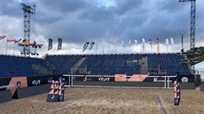 Dějiště mistrovství Evropy v plážovém volejbalu v lotyšské Jurmale. Dějiště mistrovství Evropy v plážovém volejbalu v lotyšské Jurmale.