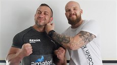Michal Řehák (vlevo) a Stanislav Eschner se budou v ústecké hale bít holýma... Michal Řehák (vlevo) a Stanislav Eschner se budou v ústecké hale bít holýma...
