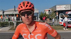Jan Hirt po dojezdu 18. etapy Tour de France. Jan Hirt po dojezdu 18. etapy Tour de France.