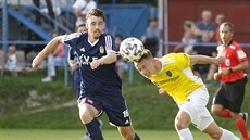 David Šteffl (vlevo) z Vrchoviny Nové Město na Moravě v zápase s Jihlavou David Šteffl (vlevo) z Vrchoviny Nové Město na Moravě v zápase s Jihlavou