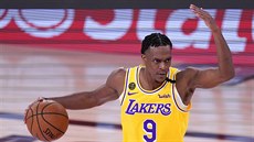 Rajon Rondo řídí hru LA Lakers. Rajon Rondo řídí hru LA Lakers.