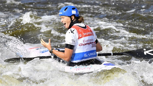 Kajakka Amlie Hilgertov vybojovala na ME ve vodnm slalomu v Praze bronz.