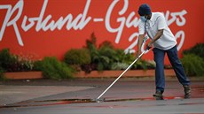 Déšť na tenisovém Roland Garros Déšť na tenisovém Roland Garros