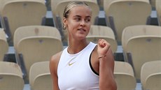 Slovenská tenistka Anna Karolína Schmiedlová slaví vítězství nad Běloruskou... Slovenská tenistka Anna Karolína Schmiedlová slaví vítězství nad Běloruskou...
