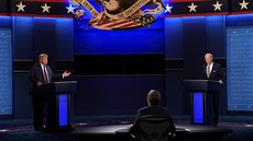 Prezident Donald Trump v předvolební debatě se svým soupeřem Joe Bidenem (30.... Prezident Donald Trump v předvolební debatě se svým soupeřem Joe Bidenem (30....