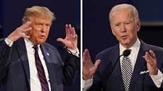 Prezident Donald Trump v pedvolební debat s Joem Bidenem (30. záí 2020)