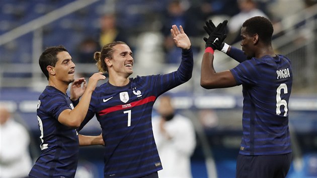 Francouzt fotbalist se raduj z glu.