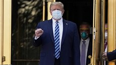 Americký prezident Donald Trump po léb koronaviru. (5. íjna 2020)