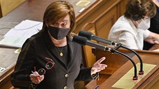 Ministryně financí Alena Schillerová hovoří na schůzi Sněmovny 29. září 2020 v... Ministryně financí Alena Schillerová hovoří na schůzi Sněmovny 29. září 2020 v...