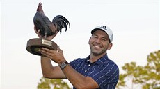Španělský golfista Sergio Garcia s nevšední trofejí pro vítěze, Španělský golfista Sergio Garcia s nevšední trofejí pro vítěze,
