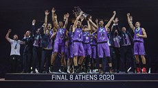 Basketbalisté španělského Burgosu slaví triumf v Lize mistrů. Basketbalisté španělského Burgosu slaví triumf v Lize mistrů.