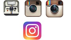 Historická loga Instagramu a to současné Historická loga Instagramu a to současné