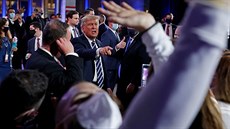 Souasný americký prezident Donald Trump pi prbhu ivého hodinového fóra NBC...