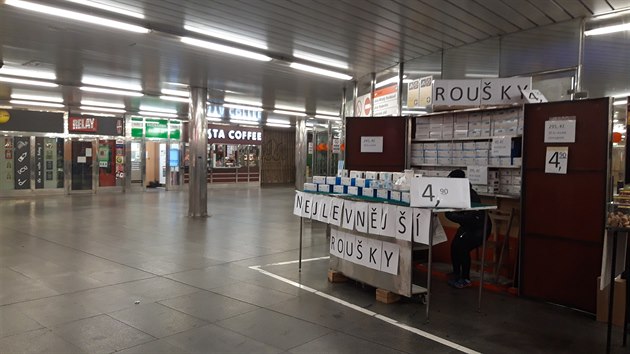 Prodej rouek na Hradanské v metru