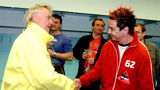 Zpěvák Jiří Sevčík a bubeník skupiny Queen Roger Taylor