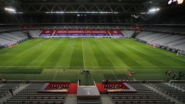 Stadion Lille ped utknm Evropsk ligy domcho tmu Celtiku Glasgow.