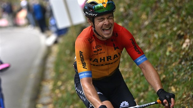 Slovinsk cyklista Jan Tratnik v 16. etap zvodu  Giro d'Italia.