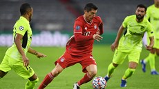 Robert Lewandowski (Bayern) v utkání s Atlétikem Madrid.