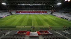 Stadion Lille ped utkáním Evropské ligy domácího týmu Celtiku Glasgow.