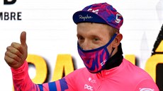 Michael Woods jako vítěz sedmé etapy na Vueltě Michael Woods jako vítěz sedmé etapy na Vueltě