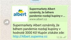 Ukázka Falešného kupónu do prodejny Albert. Ukázka Falešného kupónu do prodejny Albert.