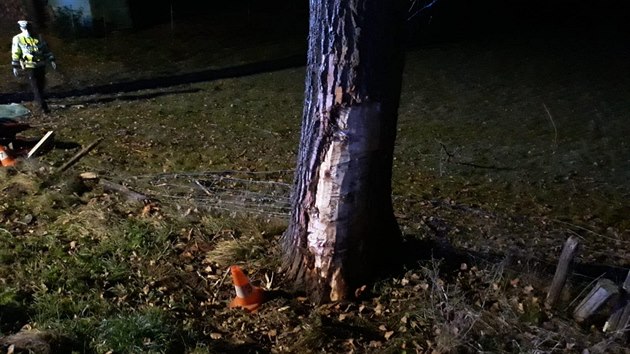 Tragick nehoda se stala v sobotu veer nedaleko Novch Hrad na eskobudjovicku. Automobil tam vyjel ze silnice a narazil eln stromu. Na mst zemeli ti lid. (31. jna 2020)