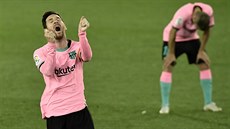 Lionel Messi z Barcelony během zápasu s Alavésem. Lionel Messi z Barcelony během zápasu s Alavésem.