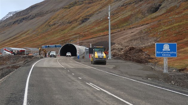Vjezd do islandskho tunelu Drafjarðargng