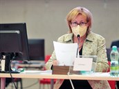 Krajští zastupitelé na ustavujícím zasedání v karlovarské hale míčových sportů.... Krajští zastupitelé na ustavujícím zasedání v karlovarské hale míčových sportů....