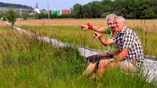 Ultramaratonec Miloš Škorpil s manželkou Danou. Ultramaratonec Miloš Škorpil s manželkou Danou.