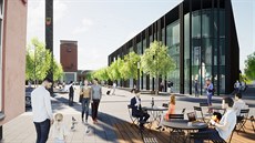 Vizualizace plánované novostavby polikliniky na prostranství před chebským... Vizualizace plánované novostavby polikliniky na prostranství před chebským...