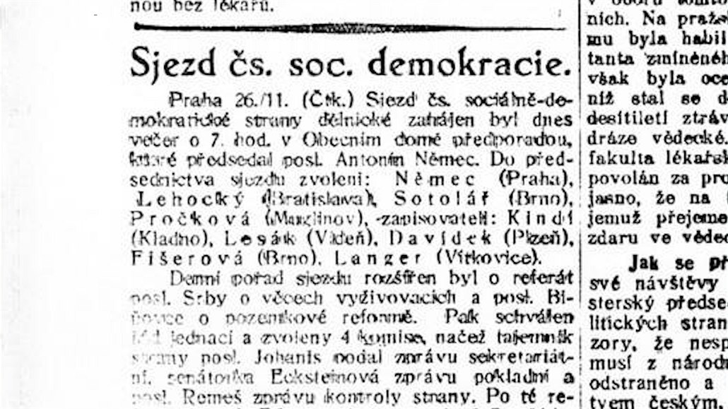Poprvé bez bolševiků. Českoslovenští socialisté se poprvé sešli bez ruské frakce Poprvé bez bolševiků. Českoslovenští socialisté se poprvé sešli bez ruské frakce
