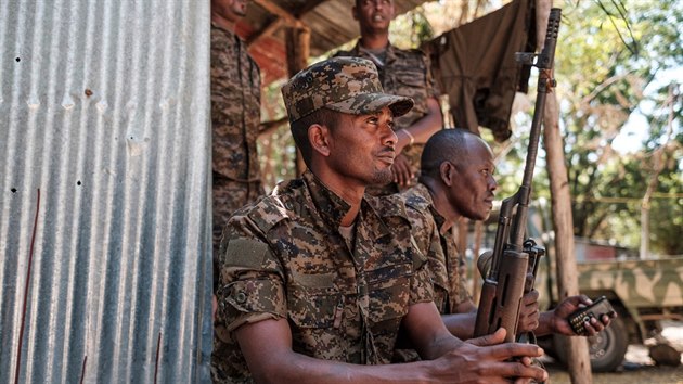 Etiopt vojci ve mst Dansha v regionu Tigraj (25. listopadu 2020)