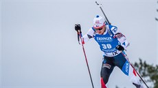Ondřej Moravec se prokousává tratí sprintu v Kontiolahti. Ondřej Moravec se prokousává tratí sprintu v Kontiolahti.