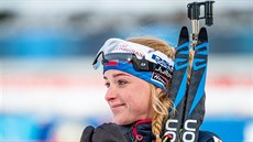 Markéta Davidová po sprintu Světového poháru v Kontiolahti. Markéta Davidová po sprintu Světového poháru v Kontiolahti.