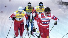 Erik Valnes, Jovian Heidiger, Emil Iversen a Johannes Hoseflot Klaebo (zleva)... Erik Valnes, Jovian Heidiger, Emil Iversen a Johannes Hoseflot Klaebo (zleva)...