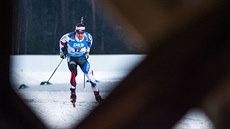Michal Krčmář ve sprintu v Kontiolahti. Michal Krčmář ve sprintu v Kontiolahti.