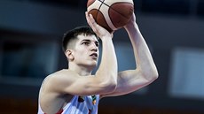 Radek Farský z Brna při trestném hodu Radek Farský z Brna při trestném hodu