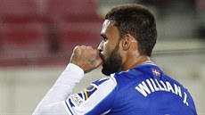 Willian José ze San Sebastianu oslacvuje trefu proti Barceloně. Willian José ze San Sebastianu oslacvuje trefu proti Barceloně.