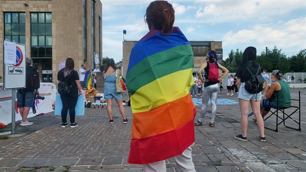 Demonstrace na podporu prv LGBT komunity v Itlii. (4. ervence 2020)