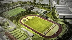 Možné umístění teplického atletického stadionu v areálu Hvězdy Trnovany. Možné umístění teplického atletického stadionu v areálu Hvězdy Trnovany.
