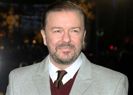 Milovaný i nenávidný Ricky Gervais, herec, komik a sarkastický moderátor...