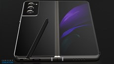 Koncept Samsungu Galaxy Z Fold 3 5G s dotykovým perem S Pen