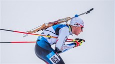 Tomáš Mikyska na trati sprintu v německém Oberhofu. Tomáš Mikyska na trati sprintu v německém Oberhofu.