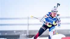 Markéta Davidová ve sprintu v Oberhofu. Markéta Davidová ve sprintu v Oberhofu.
