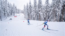 Markéta Davidová ve sprintu v Oberhofu. Markéta Davidová ve sprintu v Oberhofu.