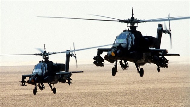 Bitevní vrtulníky AH-64A Apache během války v Zálivu 1990/1991 Bitevní vrtulníky AH-64A Apache během války v Zálivu 1990/1991