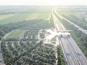 Vítězný návrh na první podobu terminálu vysokorychlostní železnice v Česku.